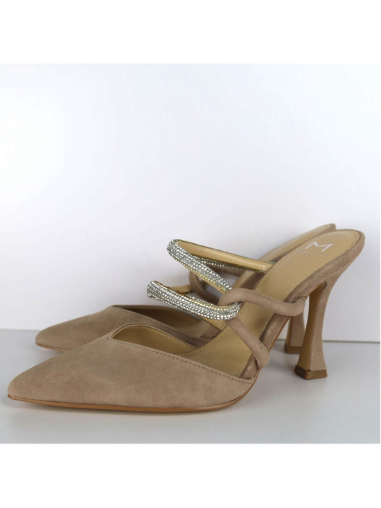 Marc Fisher LTD Shoes - Marc Fisher LTD Candy Strappy Pointed Toe Mule in Medium Natural at Nordstrom, S